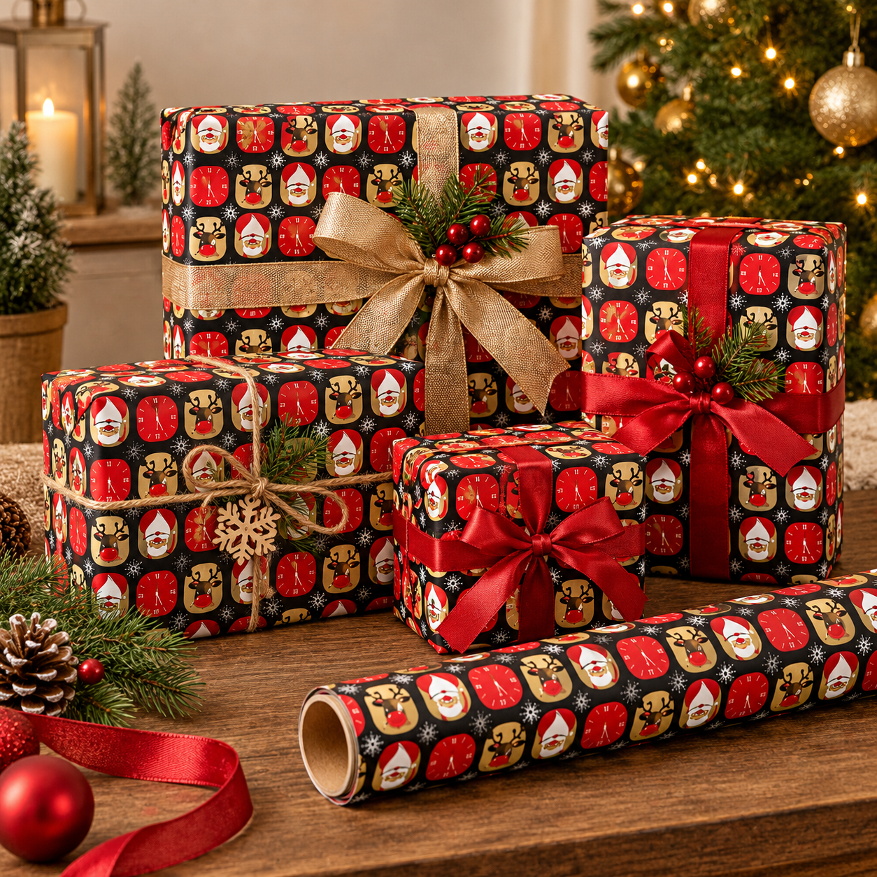 This Roll Of Paper Of Gift Infantil With Theme Christmas Is Ideal For The Festividades